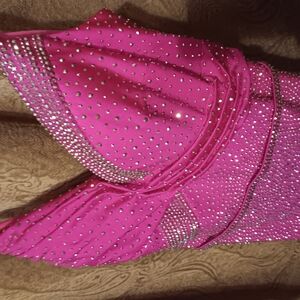 Pink Dress with Silver Accents